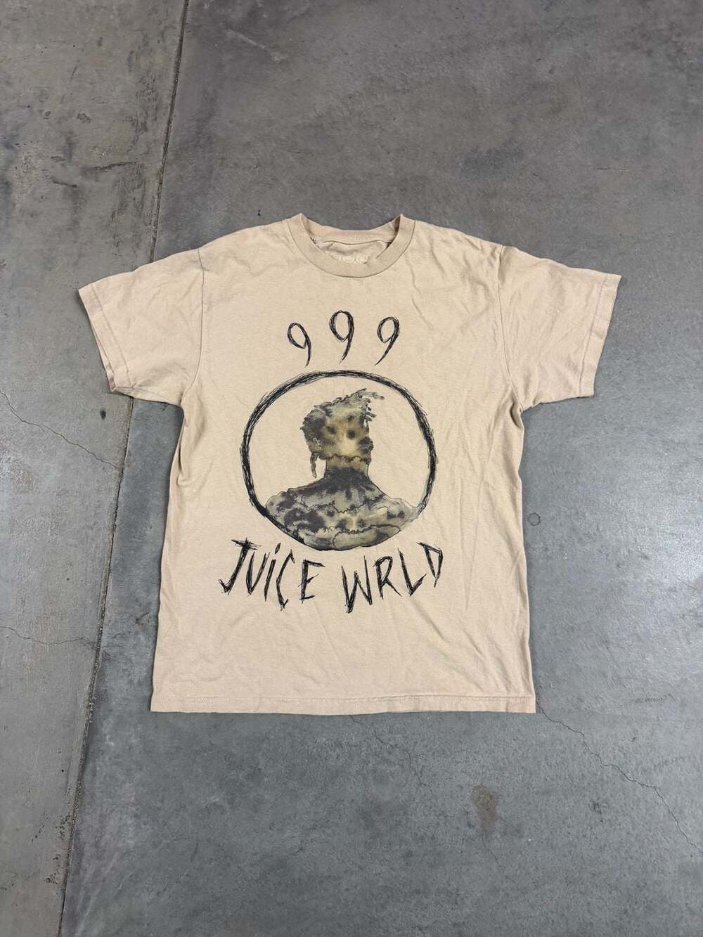Juice WRLD 999 Club Graphic T-Shirt Beige Medium